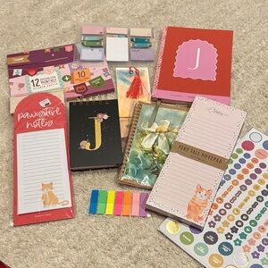 Colorful Stationery Set with Notepads and Stickers